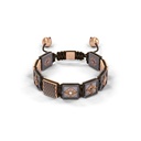 Shamballa Jewels Rose & Black Gold Diamond 10mm Lock Bead Bracelet