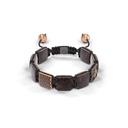Shamballa Jewels Rose & Black Gold Diamond & Sapphire 10mm Lock Bead Bracelet