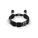 Shamballa Jewels Black & Ceramic Diamond & Sapphire 10mm Lock Bead Bracelet
