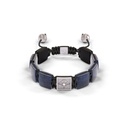Shamballa Jewels White Gold Diamond & Sapphire 10mm Lock Bead Bracelet