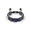 Shamballa Jewels Black Gold Diamond & Sapphire 10mm Lock Bead Bracelet
