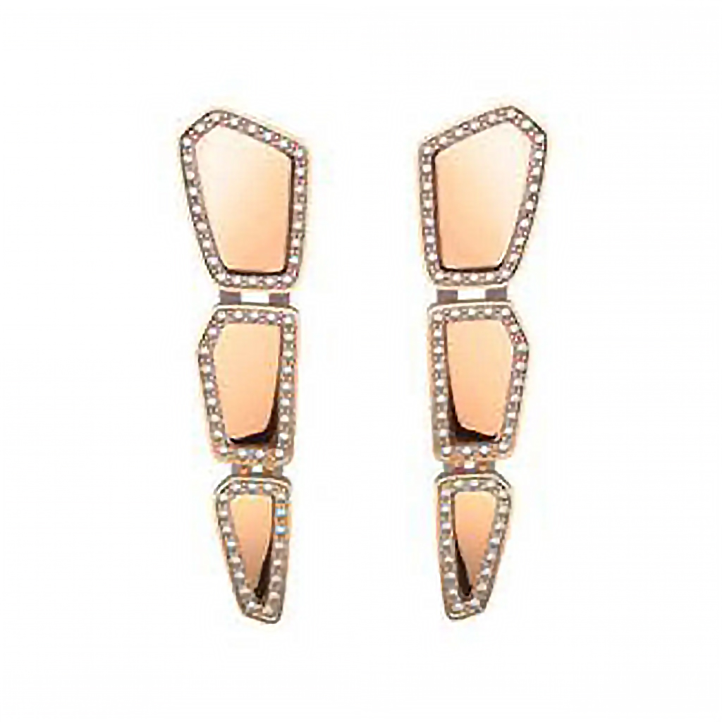 Skin Drop Light Pavé Diamond Earrings