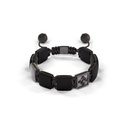 Shamballa Jewels Black & Ceramic Diamond & Sapphire 10mm Lock Bead Bracelet