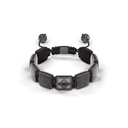 Shamballa Jewels Black & Ceramic Diamond & Sapphire 10mm Lock Bead Bracelet