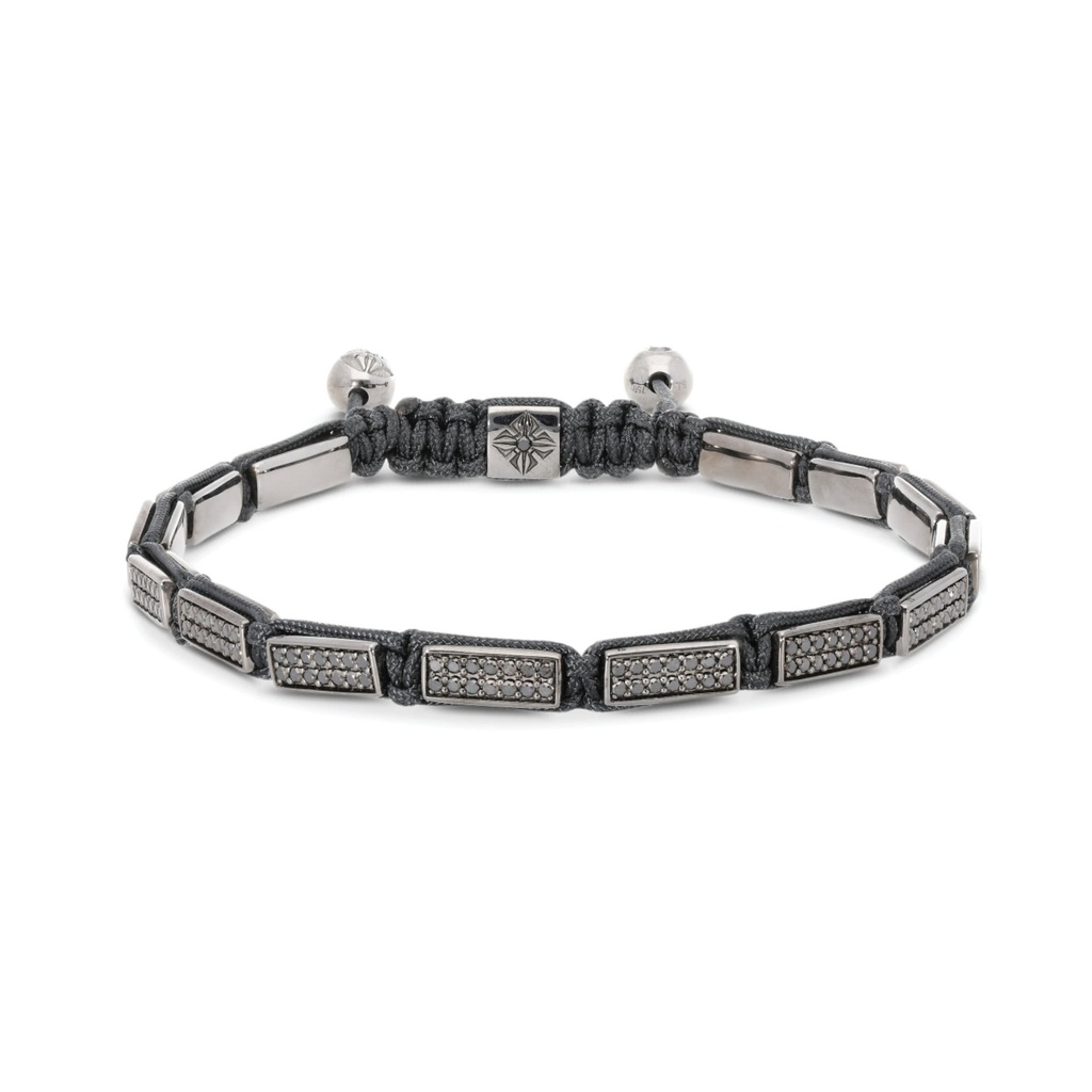Shamballa Jewels Black Gold Diamond 6mm Lock Bead Bracelet