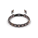 Shamballa Jewels Rose & Black Gold Diamond 6mm Lock Bead Bracelet