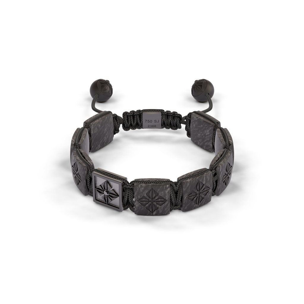 Shamballa Jewels Black & Carbon Diamond 10mm Lock Bead Bracelet