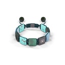 Shamballa Jewels Black Gold Diamond Turquoise & Aquamarine 10mm Lock Bead Bracelet