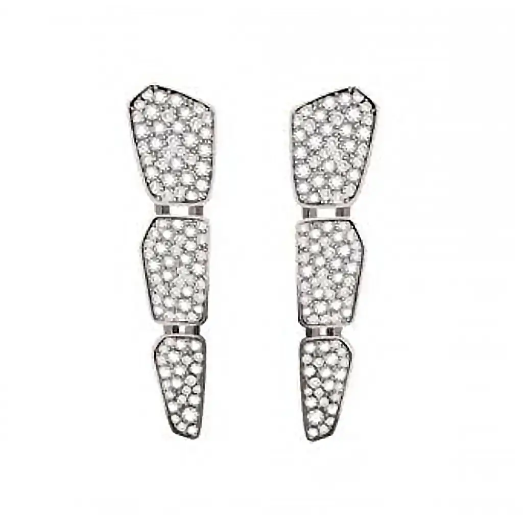 Skin Drop Full Pavé Diamond Earrings