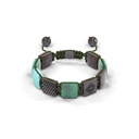 Shamballa Jewels Black Gold Diamond Sapphire Emerald & Turquoise 10mm Lock Bead Bracelet