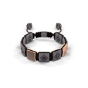 Shamballa Jewels Rose & Black Gold Diamond 10mm Lock Bead Bracelet