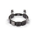 Shamballa Jewels Rose Black & Carbon Diamond & Ruby 10mm Lock Bead Bracelet