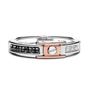 Zancan White And Rose Gold Ring With Diamonds