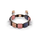Shamballa Jewels Rose Gold Diamond Sapphire & Guava 10mm Lock Bead Bracelet