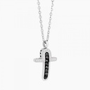 Zancan White Gold Necklace With Cross And Diamonds