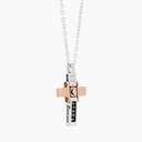Zancan White Gold Necklace With Cross And Diamonds