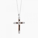 Zancan White Gold Necklace With Cross And Diamonds