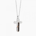 Zancan White Gold Necklace With Cross And Diamonds