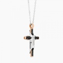 Zancan White Gold Necklace With Cross And Diamonds