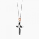 Zancan White Gold Necklace With Cross And Diamonds