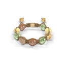 Shamballa Jewels Yellow Gold Diamond Sapphire & Moonstone 10mm Braided Bead Bracelet