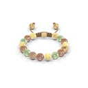 Shamballa Jewels Yellow Gold Diamond Sapphire & Moonstone 8mm Non-Braided Bead Bracelet