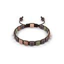 Shamballa Jewels Rose Black & Ceramic Diamond Sapphire & Moonstone 6mm Lock Bead Bracelet