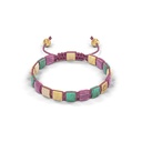 Shamballa Jewels Yellow Gold Diamond Sapphire & Emerald 6mm Lock Bead Bracelet