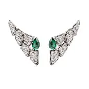 Skin 5 Elements Full Pavé Diamond Emerald Earrings