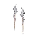 Caresse de Croco Full Pavé Diamond Earrings