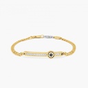 Zancan yellow gold bracelet with diamonds and wind rose.