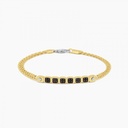 Zancan yellow gold bracelet with diamonds.