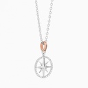 Zancan Gold Necklace With Wind Rose Pendant And Diamonds