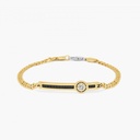Zancan yellow gold bracelet with diamonds and wind rose.