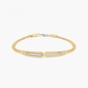 Zancan yellow gold bracelet with diamonds.