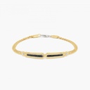 Zancan yellow gold bracelet with diamonds.