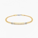Zancan yellow gold bracelet with diamonds.