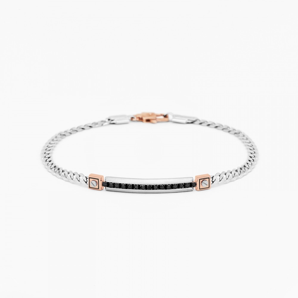 Zancan yellow gold bracelet with diamonds.