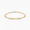 Zancan yellow gold bracelet with diamonds.