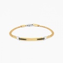 Zancan yellow gold bracelet with diamonds.