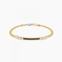 Zancan yellow gold bracelet with diamonds.