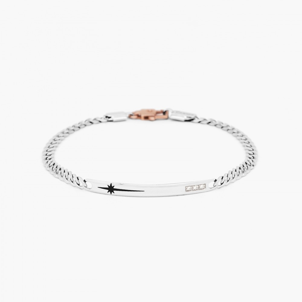 Zancan white gold bracelet with diamonds.