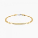 Zancan yellow gold bracelet with diamonds.