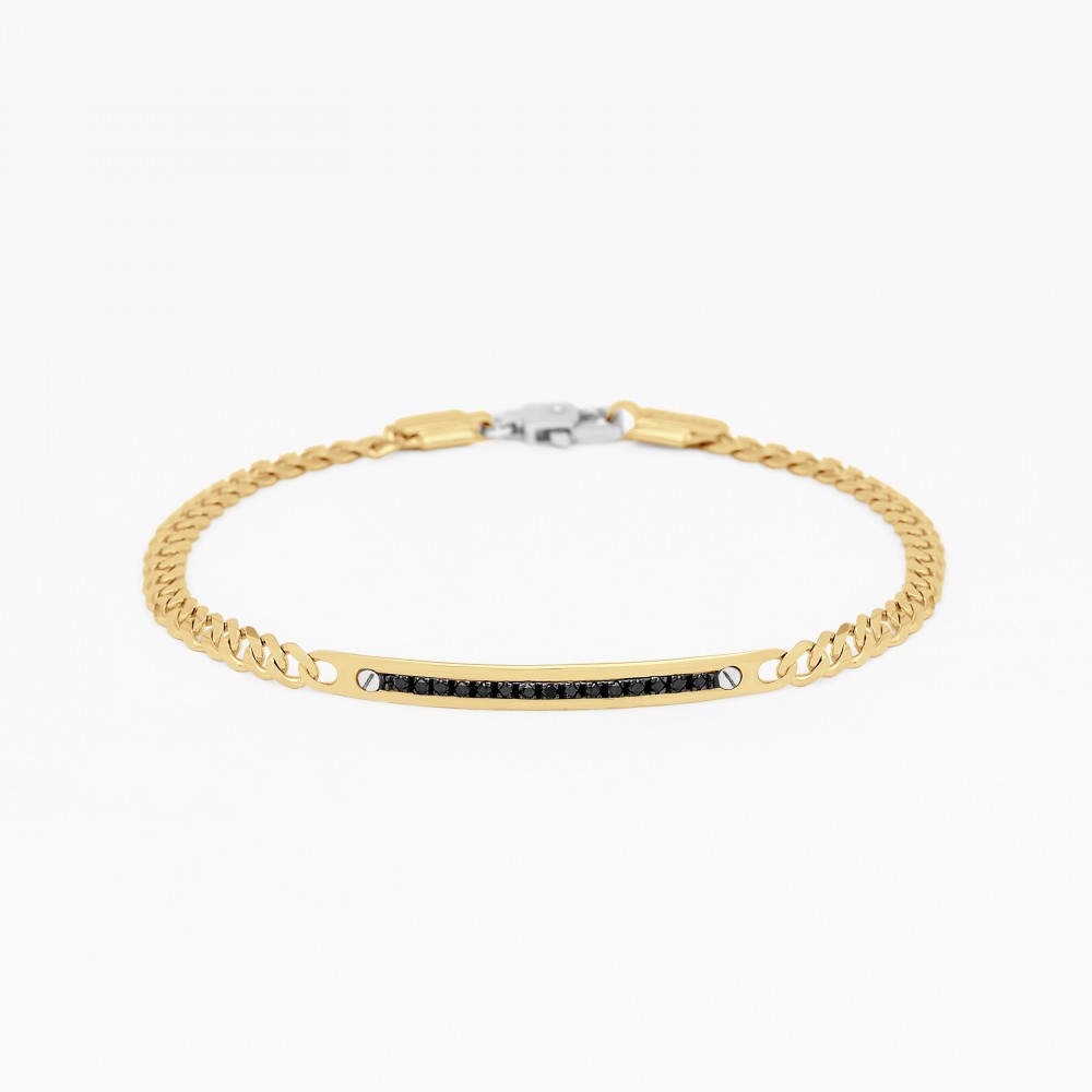 Zancan yellow gold bracelet with diamonds.