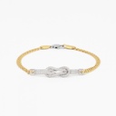 Zancan yellow gold bracelet with diamonds.