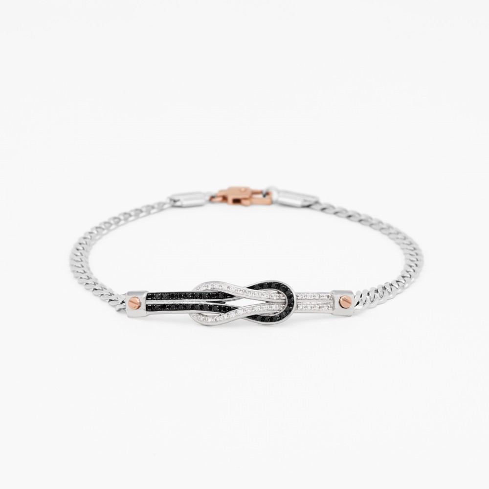 Zancan white gold bracelet with diamonds.