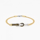 Zancan yellow gold bracelet with diamonds.