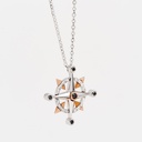 Zancan Gold Necklace With Wind Rose Pendant And Diamonds