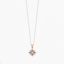 Zancan Gold Necklace With Wind Rose Pendant And Diamonds
