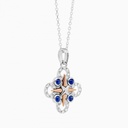 Zancan Gold Necklace With Wind Rose Pendant And Diamonds